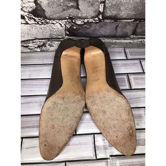 Salvatore Ferragamo Brown Leather Almond Toe Pump Heels Women Sz 8AAA US/38.5 - Picture 16 of 16